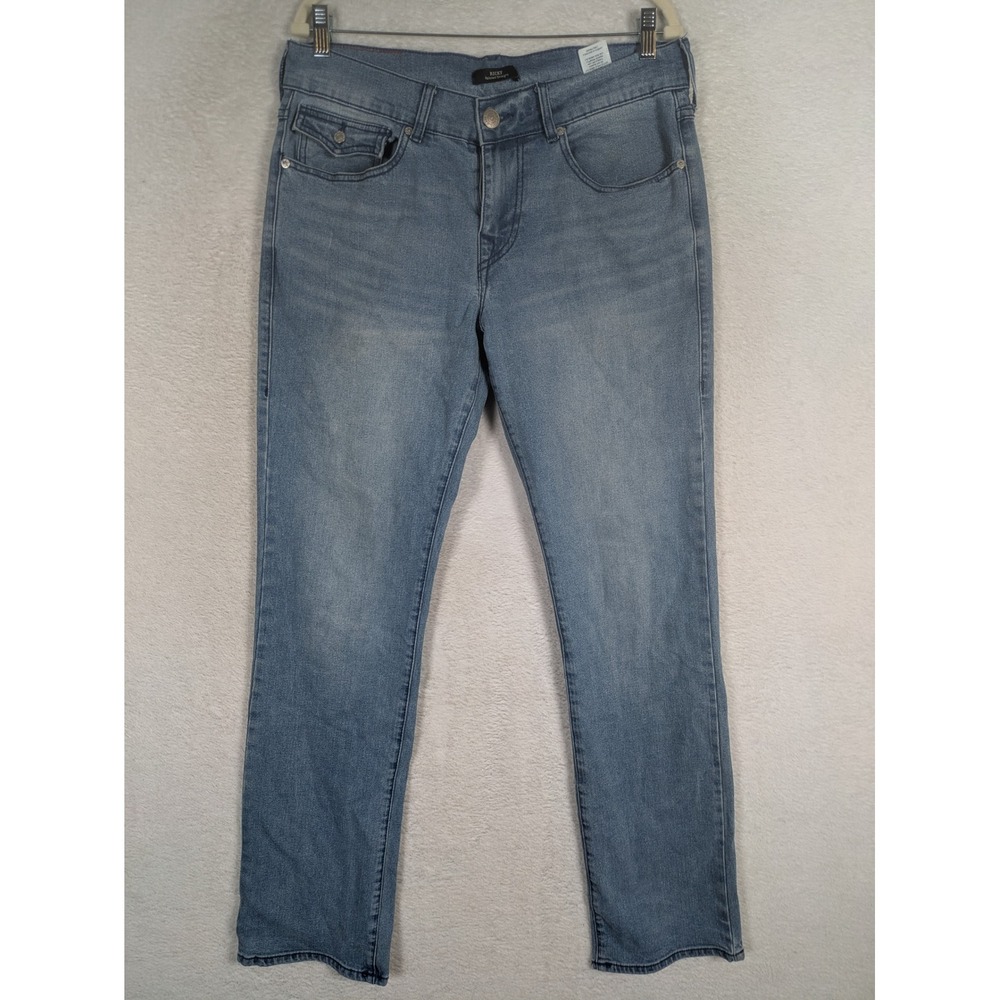 True Religion Ricky Relaxed Straight Jeans Men's 32 Blue Flap Pocket